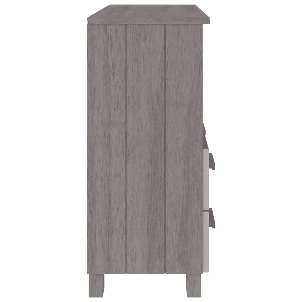 Berkfield Home HAMAR Sideboard in Light Grey Solid Pine Wood, W/D/H: 85 x 35 x 80 cm – 3