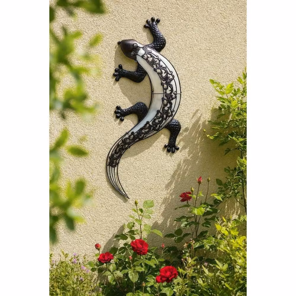 PAWNORA Solar Powered Metal LED Wall Light in Black – 3