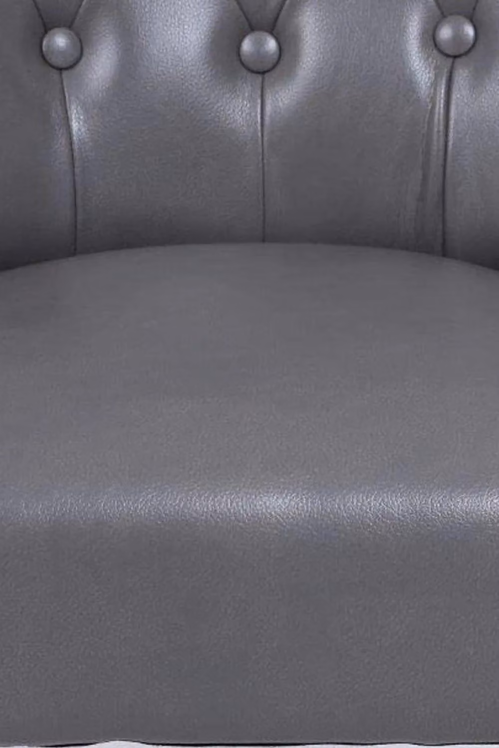 Modernique Pair of Grey Leather Aire High Back Dining Chairs with Chrome Legs – 4