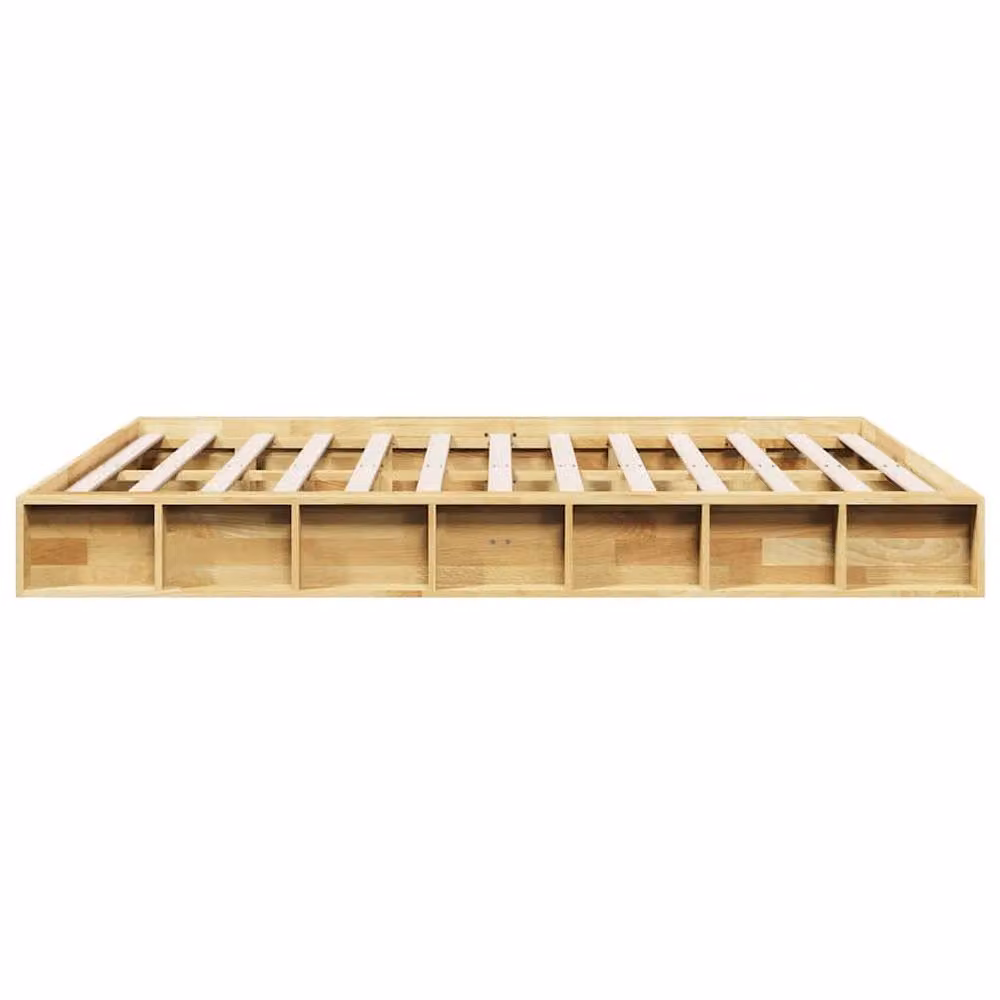 Berkfield Home Solid Wood Oak Bed Frame in Brown, W: 140 cm, L: 190 cm – 2