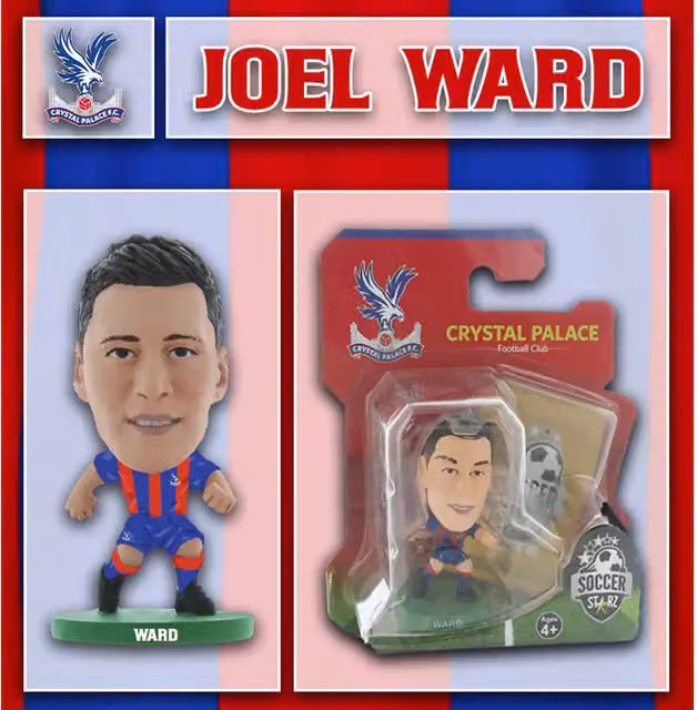 SoccerStarz Crystal Palace Joel Ward Home Kit Classic Mini Figure, Red, Height: 5 cm