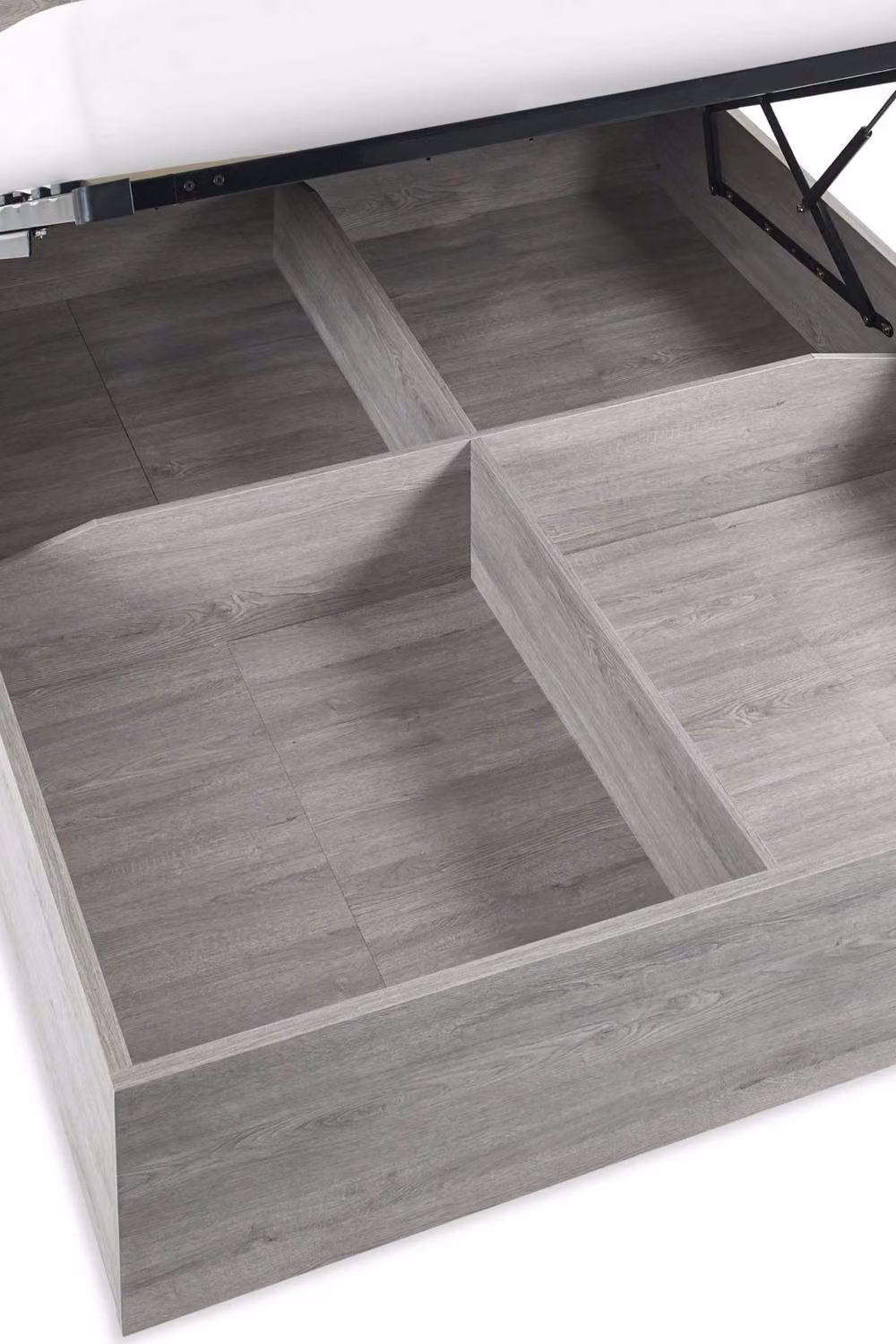 Julian Bowen Bali Double Ottoman Storage Bed with Built-in Bookcase Headboard in Grey Oak – 7