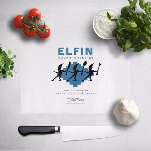 Zavvi Fantastic Beasts Elfin Sugar Crystals Multicolour Rectangular Chopping Board W: 30 cm x D: 40 cm