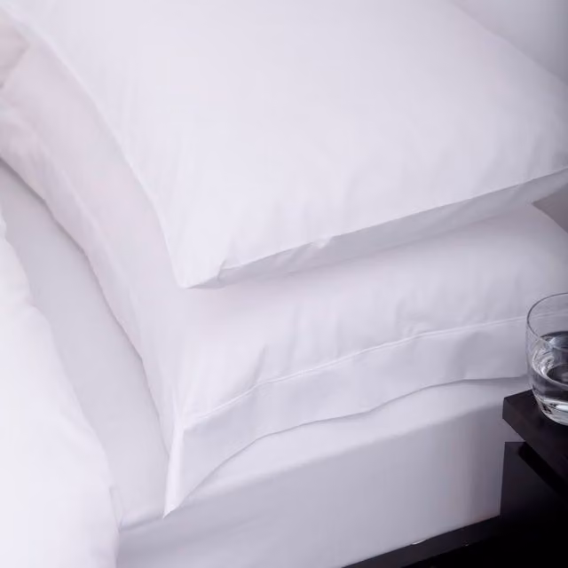 Charlotte Thomas White Cotton Percale Continental Housewife Pillowcase