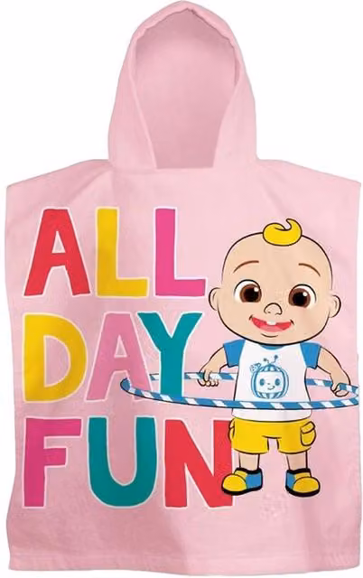 Cocomelon Playtime Hooded Towel in Pink