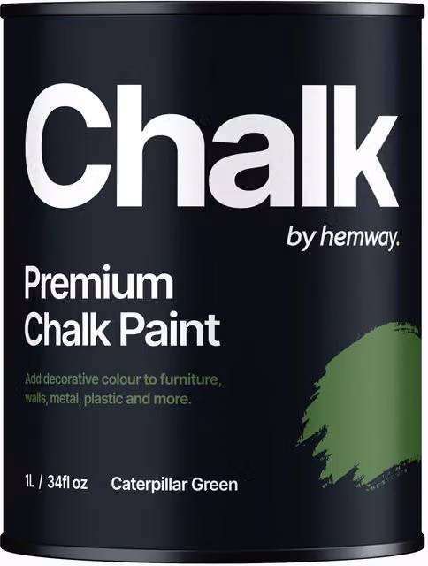 Hemway Chalk Paint in Caterpillar Green, Flat Matt Finish, 1L