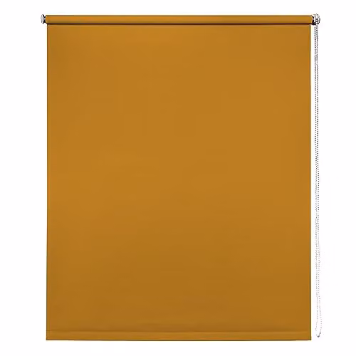 New Edge Blinds Thermal Blackout Roller Blind in Ochre, Width: 80 cm, Drop: 165 cm – 1