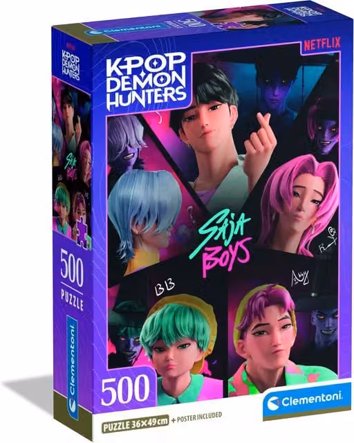 Clementoni K Pop Demon Hunters 500 Piece Jigsaw Puzzle, Purple and Multicolour