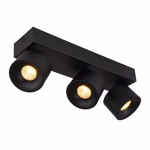 Globo Lighting Black LED Ceiling Spotlight Strip with 3 Adjustable Bulbs