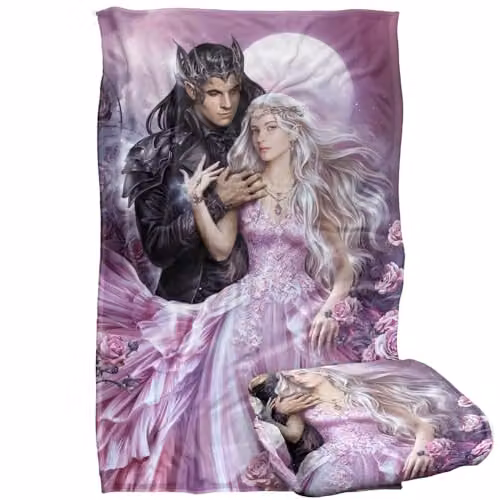 JQ Licensing En The Enchanted Ones Elves Silky Touch Super Soft Fleece Throw Blanket, Multicolour, W: 91 cm, D: 147 cm – 1