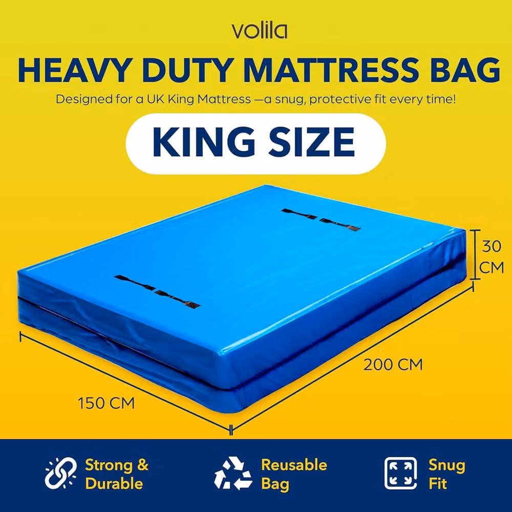 volila Waterproof and Heavy-Duty Mattress Moving Bag in Blue, Large – 2