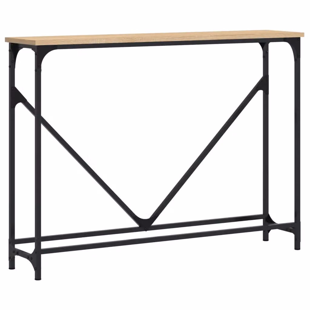 Berkfield Home Sonoma Oak Console Table, Brown, W/D/H: 102 x 22.5 x 75 cm – 2