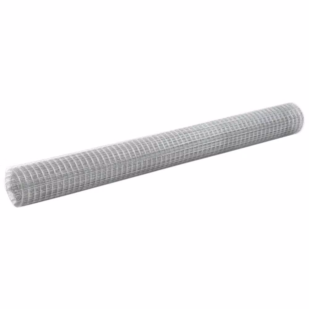 Berkfield Home Galvanised Steel Chicken Wire Fence, Silver, 10 x 1.5 m – 2