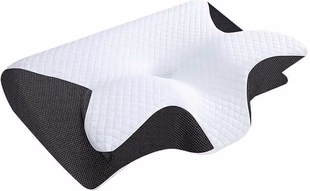 NESTLUNE Black Orthopaedic Cervical Memory Foam Neck Pillow for Adults – 1