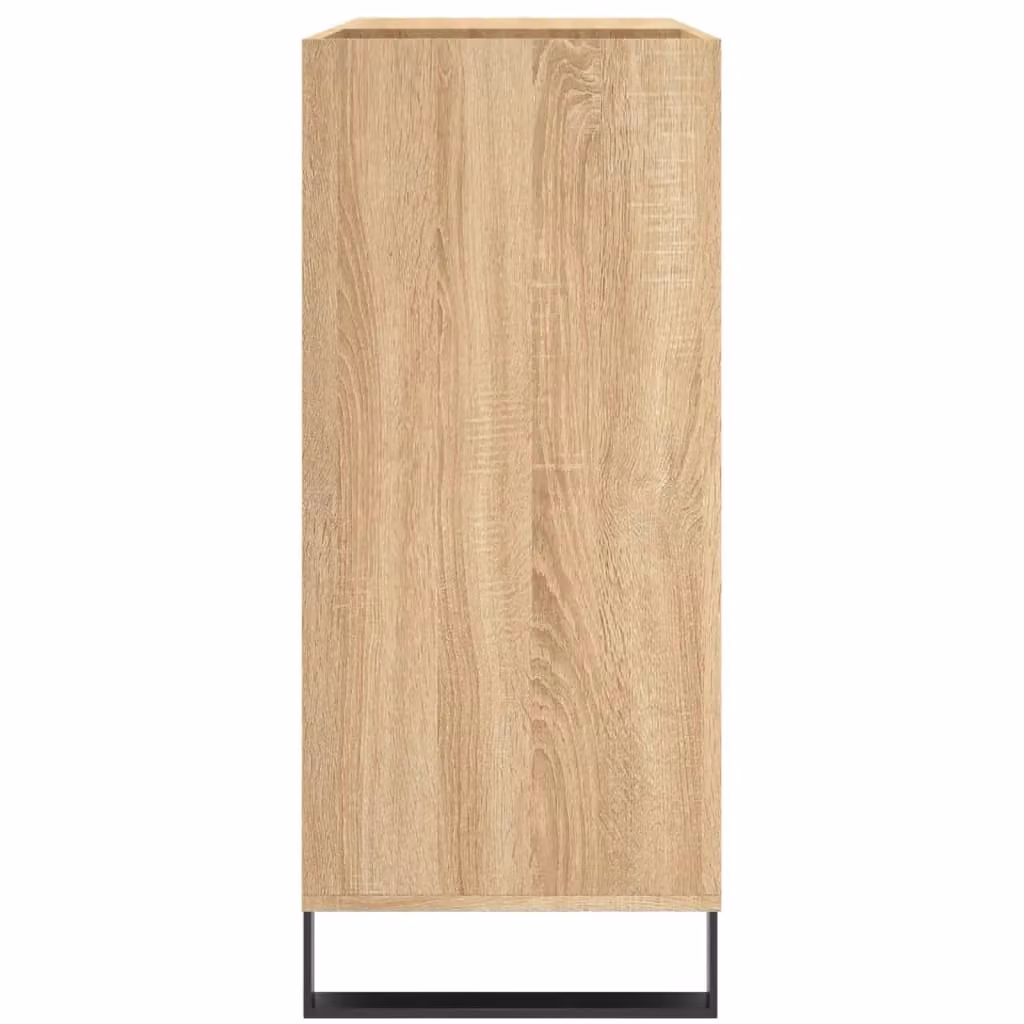 Berkfield Home Record Cabinet in Sonoma Oak and Brown, W: 84.5 cm, D: 38 cm, H: 89 cm – 3