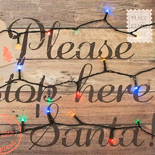 The Christmas Workshop 100 LED Multi-Coloured Christmas Lights, Battery Operated, 9.9 Metres – 3