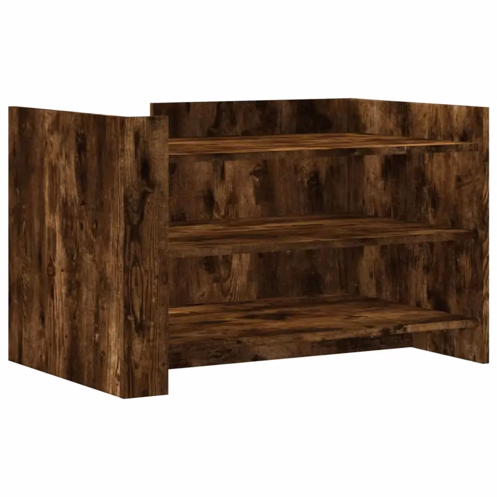 Berkfield Home Modern Rectangular Coffee Table in Smoked Oak Brown, W/D/H: 80 x 50 x 50 cm – 2