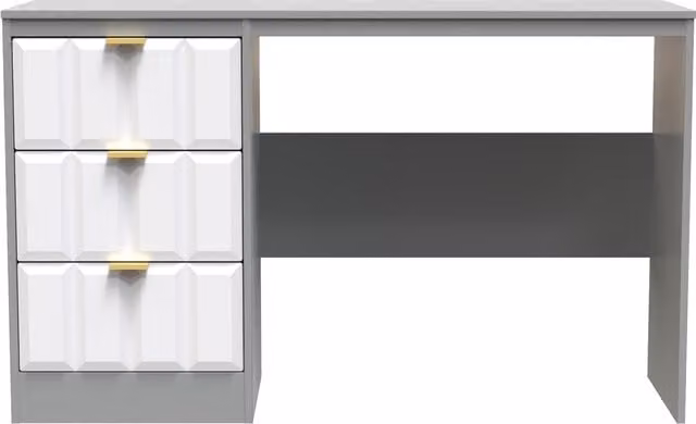 Ready Assembled 2 U Seattle 3 Drawer Desk in Mid Grey