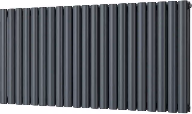 Omeara Anthracite Double Panel Vertical Radiator, Height: 121.8 cm, Width: 60.0 cm