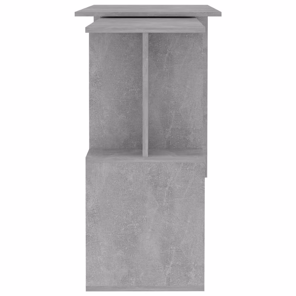Berkfield Home Modern Corner Desk in Concrete Grey, W/D/H: 200 x 50 x 76 cm – 3