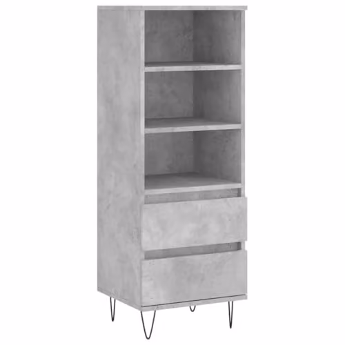 vidaXL Industrial Highboard in Concrete Grey, W/D/H: 40 x 36 x 110 cm – 1