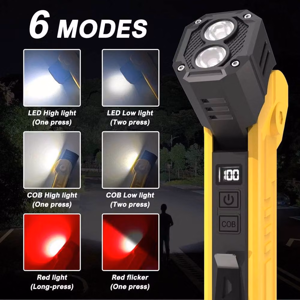 EONLION Yellow LED COB USB Magnetic Inspection Work Light – 3
