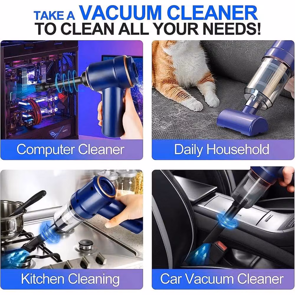 FLAVORA 42000PM Electric Cordless Air Duster and Blower Cleaner in Blue, W/D/H: 15 x 15 x 15 cm – 4