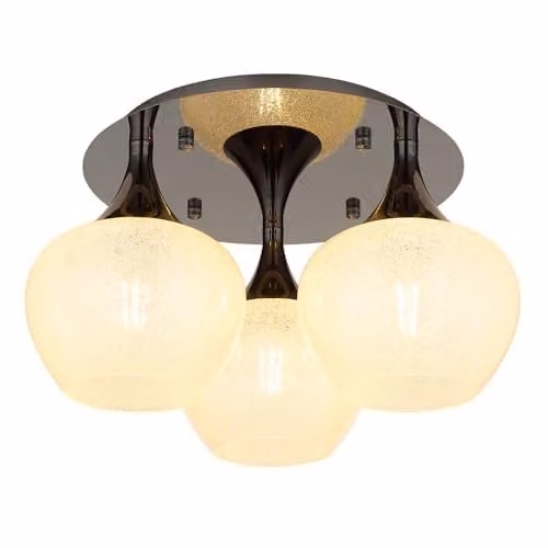 Globo Lighting Modern Sphere Ceiling Light with White Glass and Chrome-Plated Black Metal Finish – 1