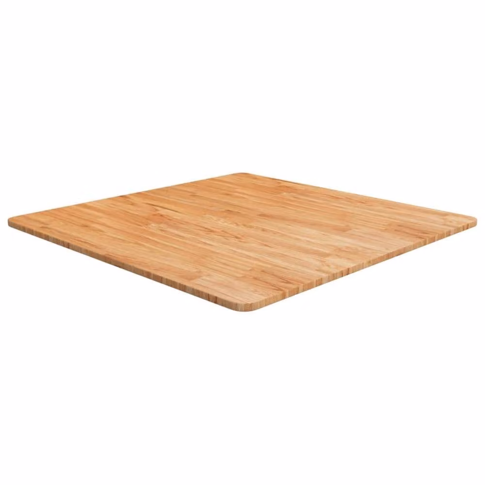 Berkfield Home Square Oak Table Top in Light Brown, W/D/H: 80 x 80 x 1.5 cm