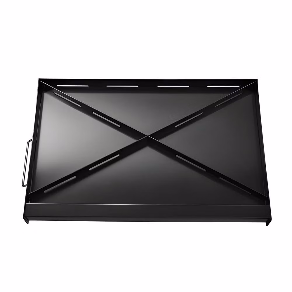 VEVOR Black Carbon Steel Gas Griddle Flat Top Plate W/D/H: 60.96 x 60.96 x 40.64 cm – 2