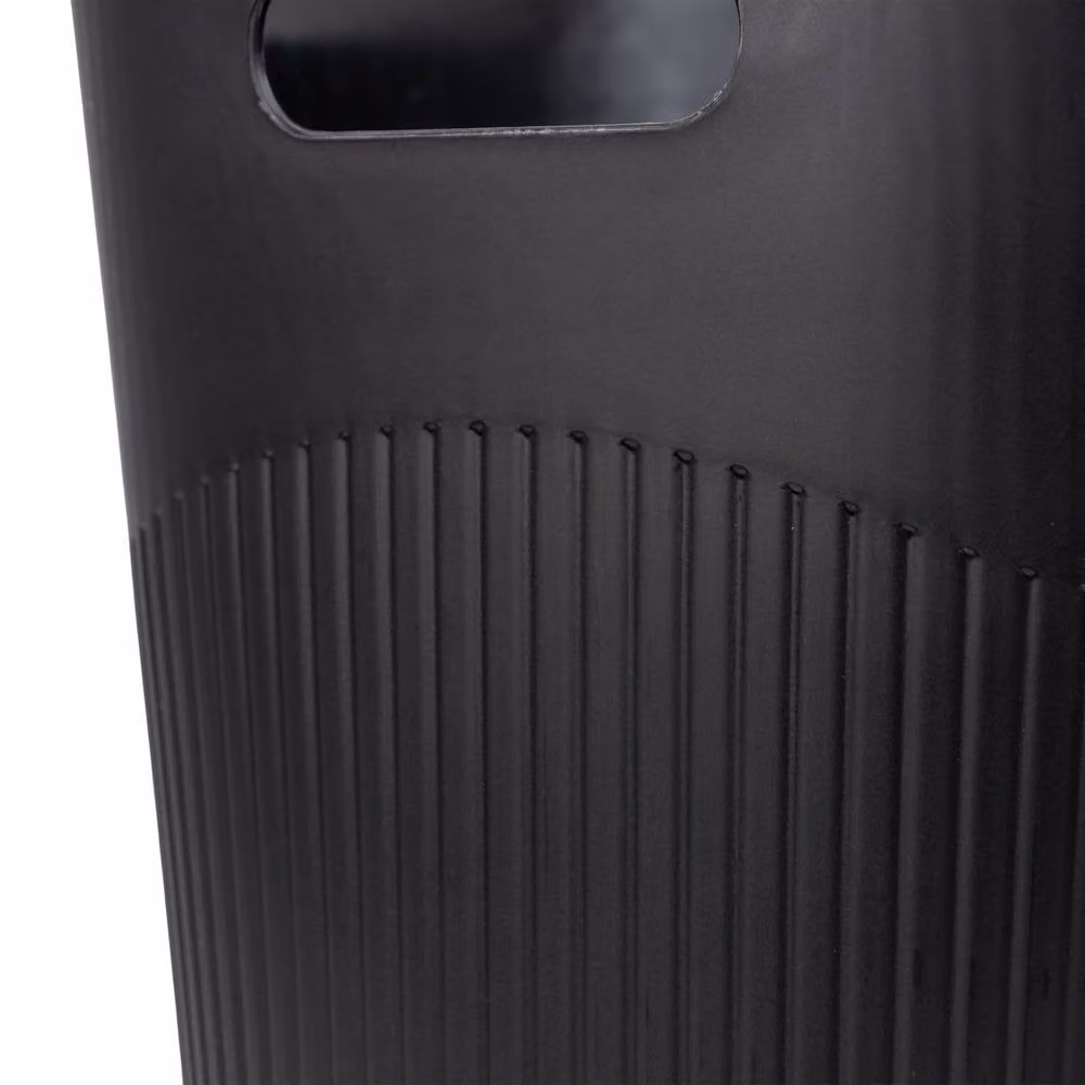 JVL Riblex Square Waste Bin, 11L, Set of 2, Black – 3