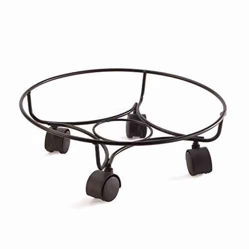 Panacea Products Heavy Duty Plastic Plant Caddy, Black, Diameter: 25.4 cm – 2