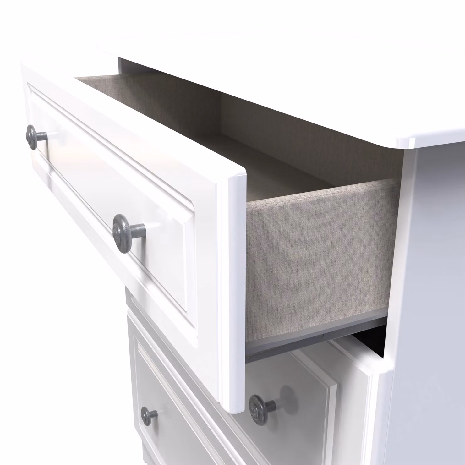 2 U Stirling Ready Assembled 3 Drawer Deep Chest in White – 2