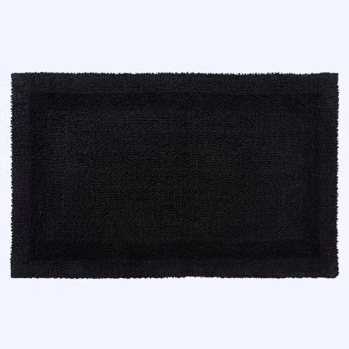 Homescapes Luxury Extra Large Reversible Cotton Bath Mat, Black, W/D/H: 70 x 120 cm – 4