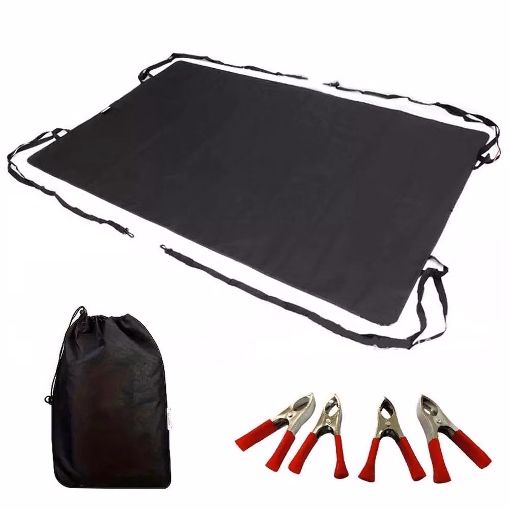 FLAVORA Universal Van Rear Barn Door Awning Cover in Black, W: 100 cm, D: 50 cm, H: 50 cm – 6
