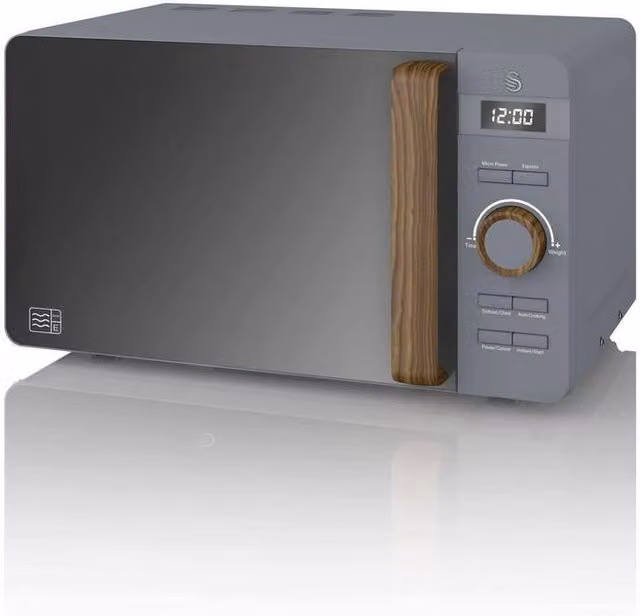 Swan 20L Nordic Solo Digital Countertop Microwave, Grey – 1