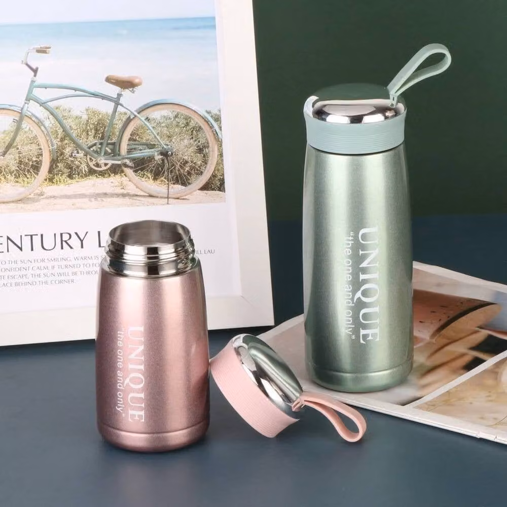 FLAVORA Pink Mini Vacuum Insulated Stainless Steel Flask with Screw Cap – 3