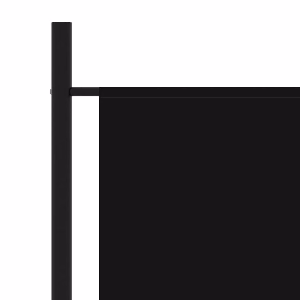 Berkfield Home 3-Panel Metal Room Divider in Matt Black, W: 260 cm, H: 180 cm – 3