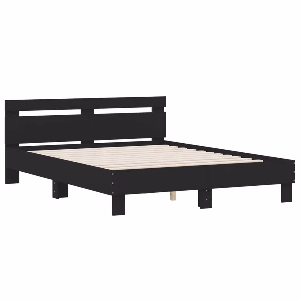 Berkfield Home Bed Frame in Black, W: 140 cm, D: 200 cm – 3