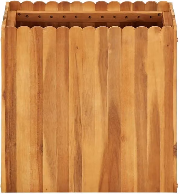 Berkfield Home Garden Raised Bed in Brown Solid Acacia Wood, W/D/H: 50 x 30 x 50 cm