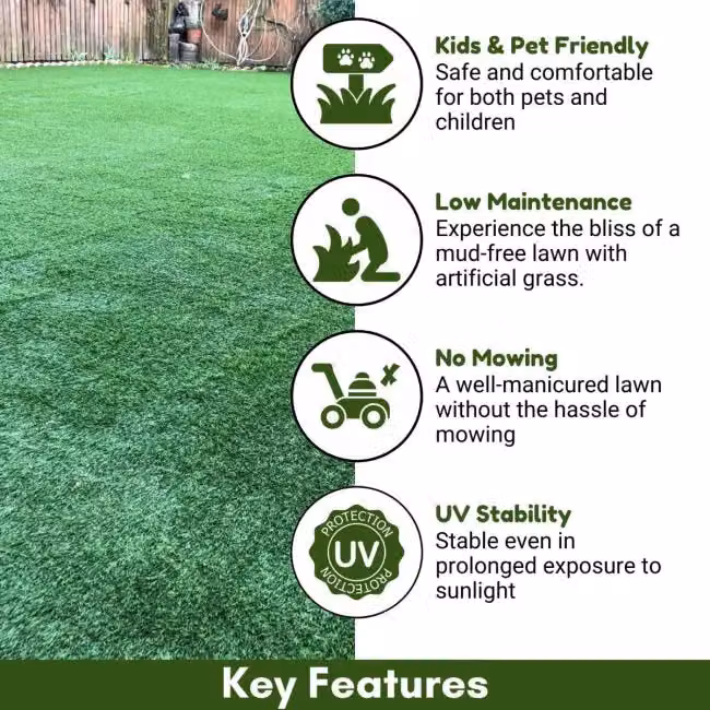 Artificial Grass GB Cadiz 40mm Artificial Grass in Green, W/D: 200 x 200 cm – 2