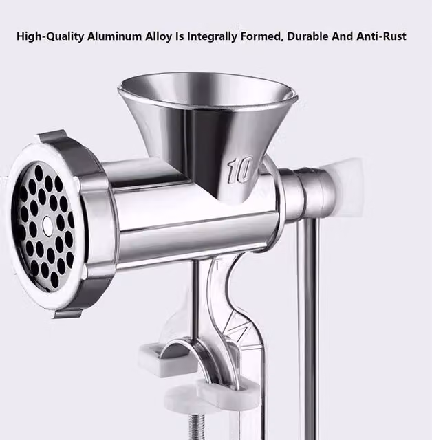 NESTLUNE Manual Meat Grinder in Silver, W: 100 cm, D: 15 cm, H: 15 cm – 1