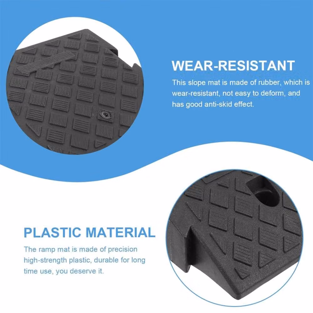 Ventryn Heavy Duty Rubber Kerb Ramps for HGV, Lorry, Truck and Car, Black, 2 x 50 cm – 3