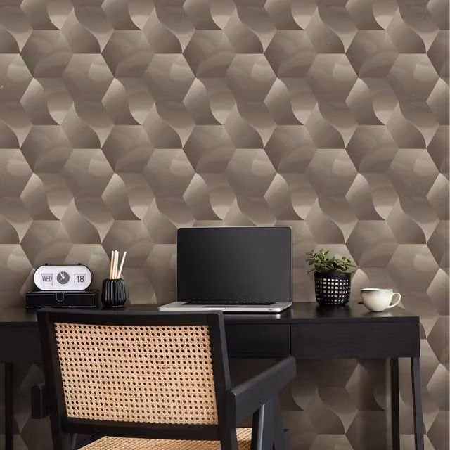 Erismann Gold Geometric Abstract Modern Vinyl Wallpaper Roll