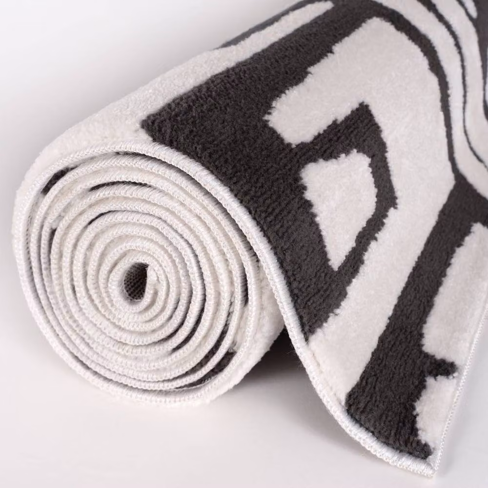 THE RUGS Loft Abstract Soft Pile Area Rug, Dark Grey, W: 120 cm, L: 170 cm – 6