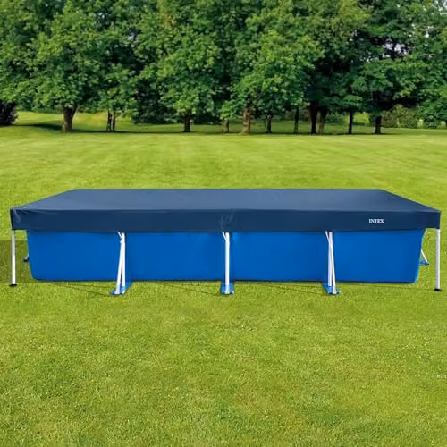 Intex 28039 Blue Protective Tarpaulin Cover for Rectangular Pools, W: 450 cm, D: 220 cm, H: 20 cm – 2