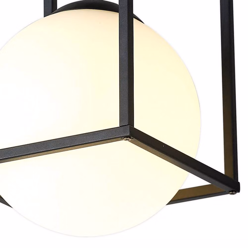 Netlighting Desigual Small Tall Semi Flush Ceiling Light, Matt Black, E27, W/D/H: 19.0 x 19.0 x 42.5 cm – 3