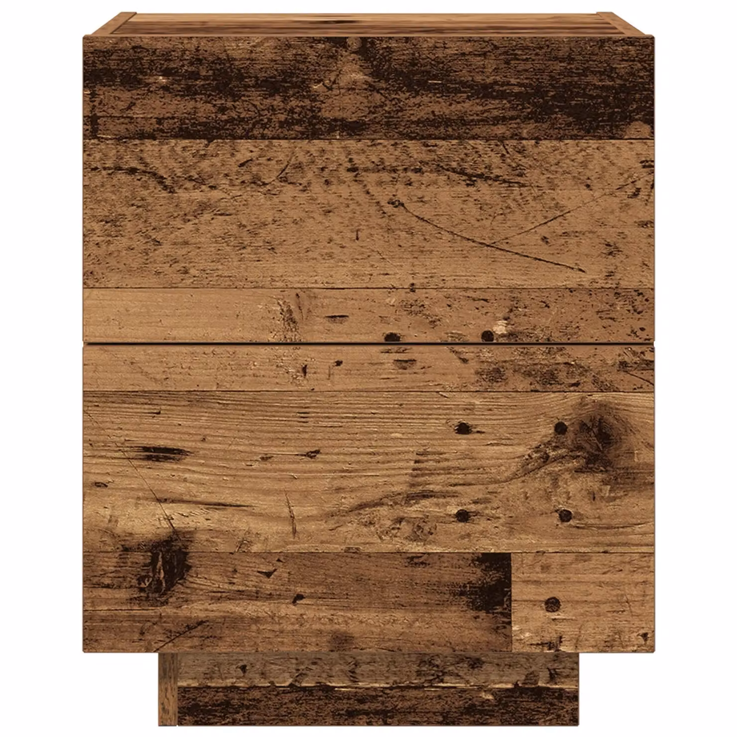 Berkfield Home Set of 2 Rustic Brown Wood Bedside Cabinets with Integrated LED Lights, W/D/H: 45 x 40 x 55 cm – 5