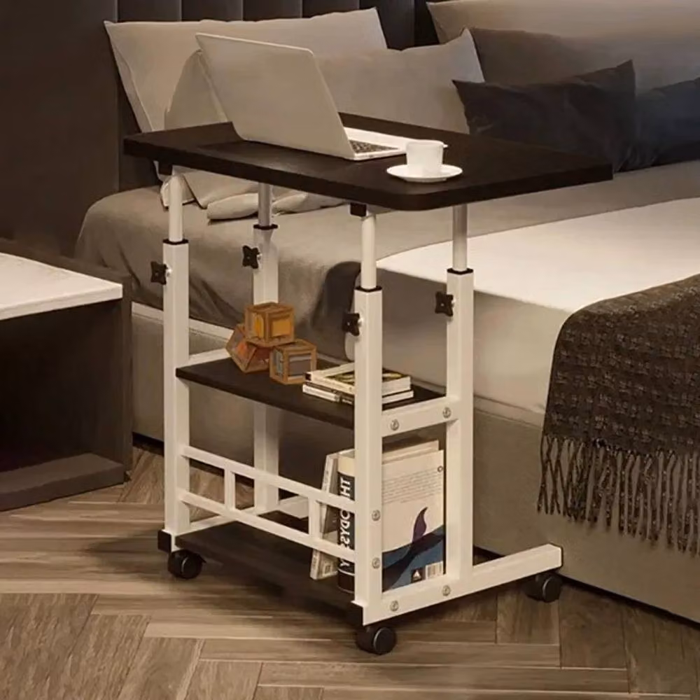 SPETLEK Height Adjustable Mobile Computer Desk Workstation in Black – 2