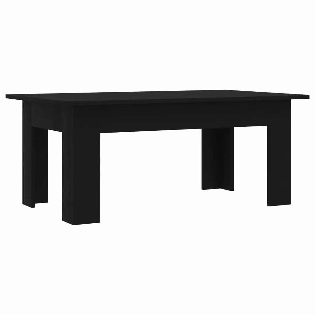 Berkfield Home Modern Black Rectangular Coffee Table, W/D/H: 100 x 60 x 42 cm – 2